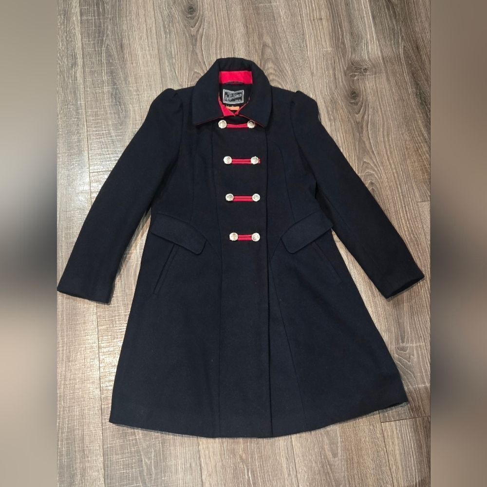 Rothschild Girls Military Coat Size 10-12 Dark Navy Blue Military Coat